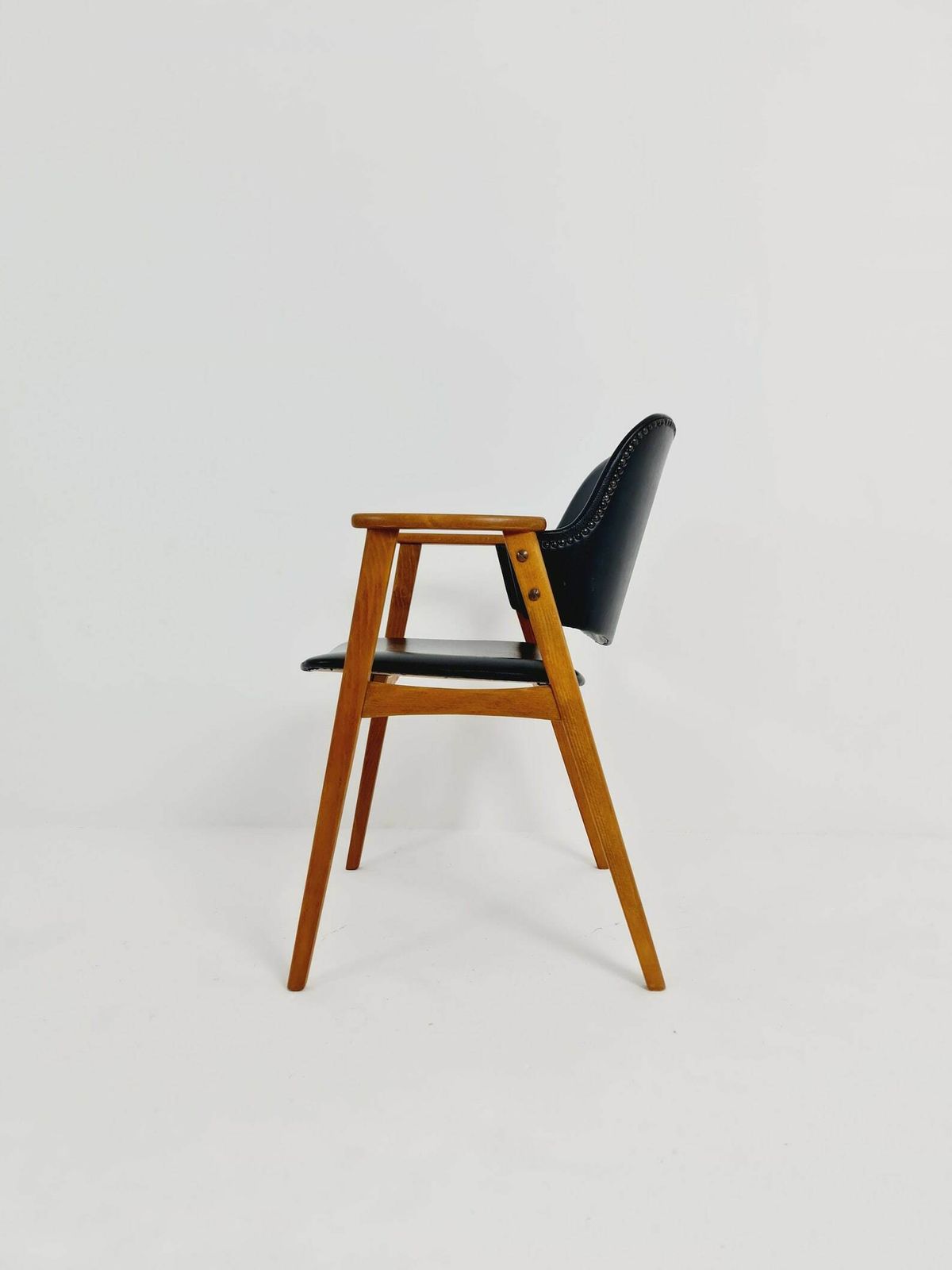 Mid Century Danish Teak And Leather Arm Chair By Erik Kirkegaard For Glostrup 1960s photo furniture