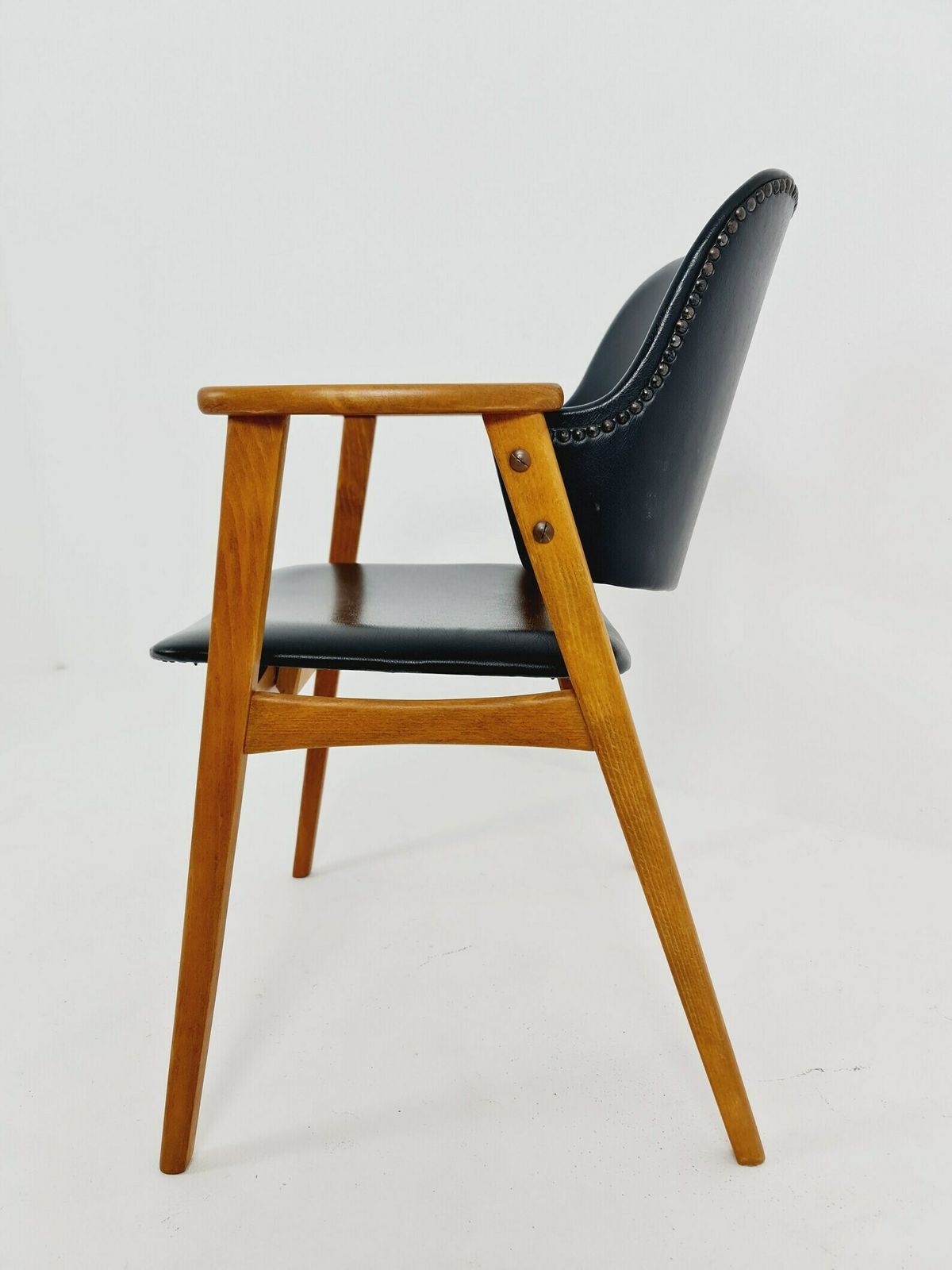 Mid Century Danish Teak And Leather Arm Chair By Erik Kirkegaard For Glostrup 1960s photo Furniture