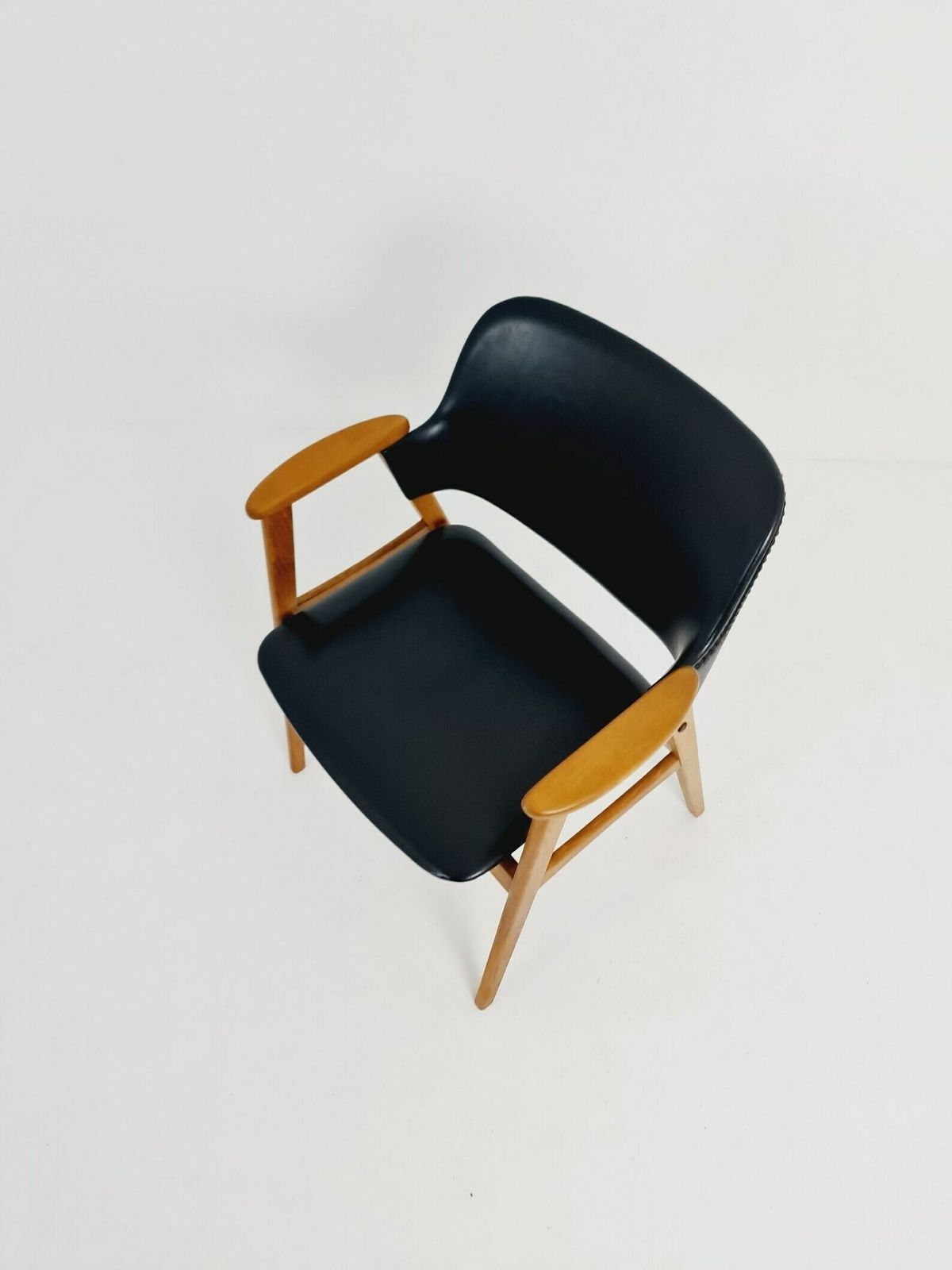 Mid Century Danish Teak And Leather Arm Chair By Erik Kirkegaard For Glostrup 1960s photo vintage