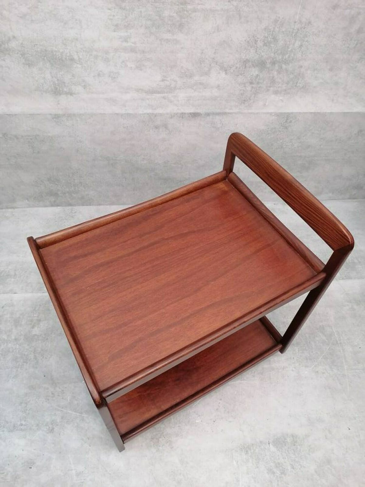 Midcentury Modern Danish Serving Bar Cart Trolley In Teak 1960s photo for sale