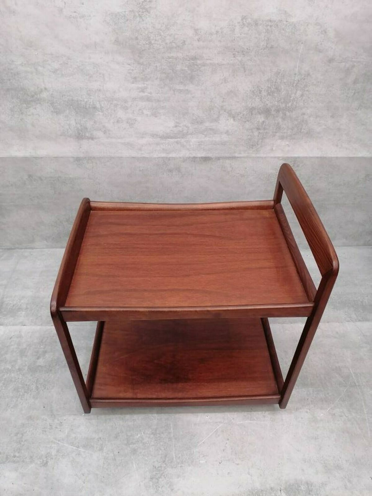 Midcentury Modern Danish Serving Bar Cart Trolley In Teak 1960s photo 409.0