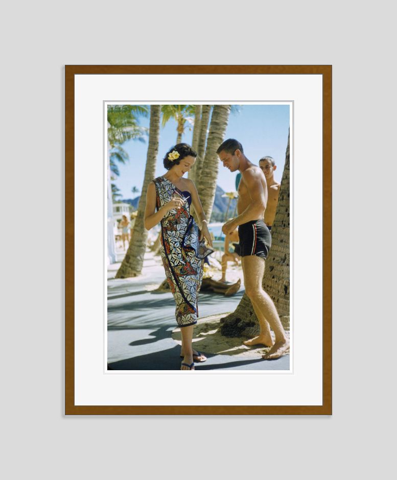 Hawaiian Scenes By Toni Frissell Oversize Archival Pigment Print Framed In Brown
