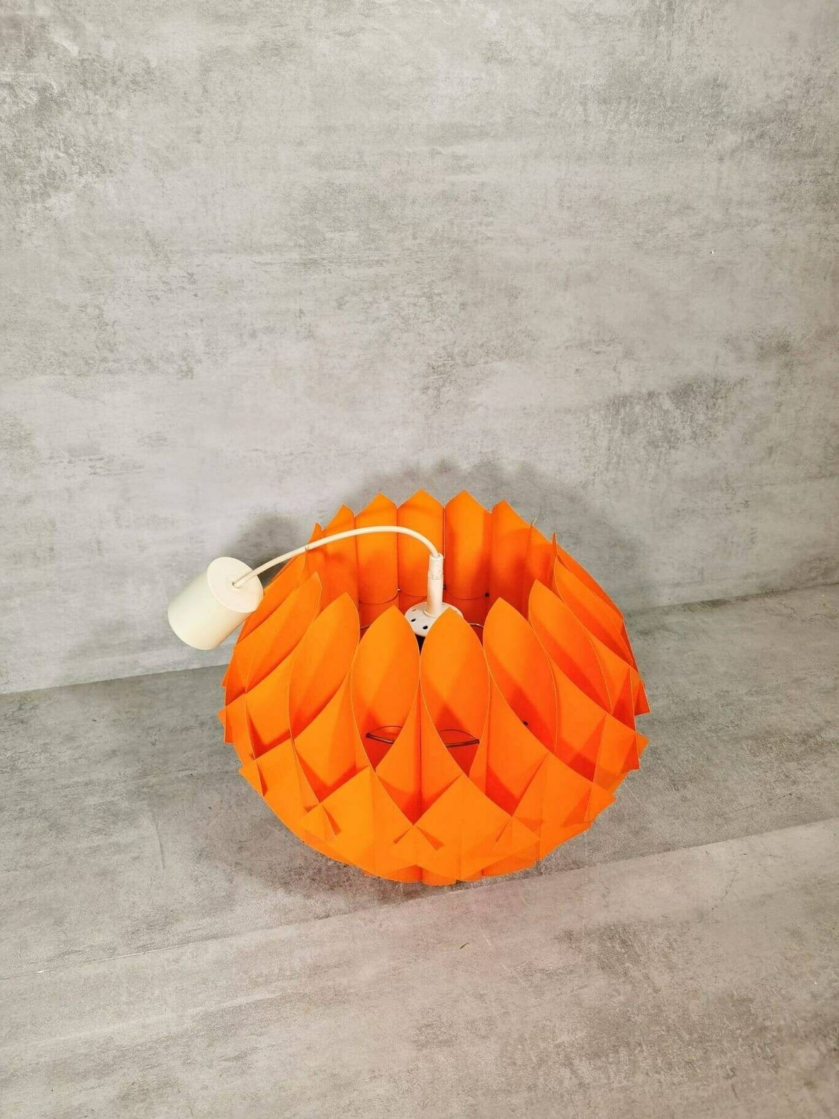 Vintage Orange Butterfly Xl Size Pendant Lamp By Lars Schiøler For Hoyrup, 1960s , Denmark photo 377.0