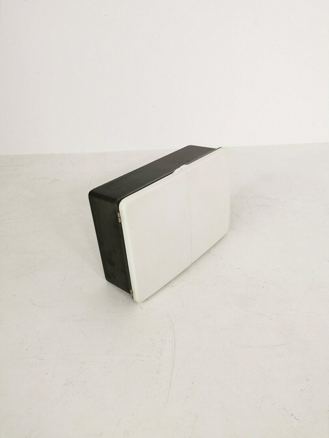 photo furniture 1 Of 2 White And Black Bathroom Medicine Cabinet 1960s Space Age Design