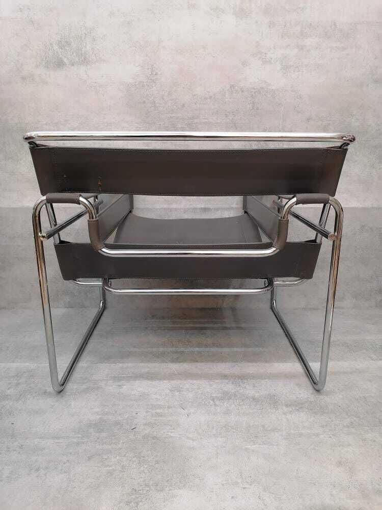 Marcel Breuer Wassily Style Grey B3 Chairs 1980s Italy By Fasem photo 2099.0