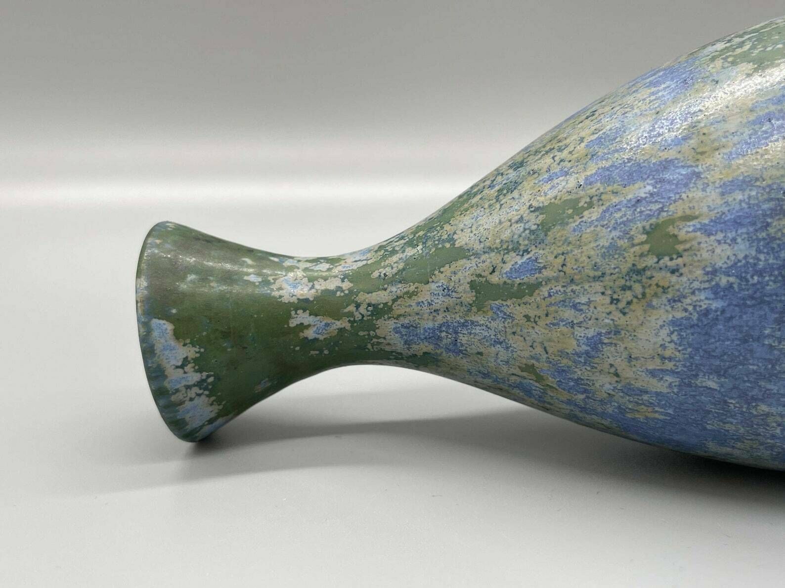 Bruno Karlsson Narrowneck Vase, Stoneware, Ego Atelier, Signed Sweden 1960s photo vinterior