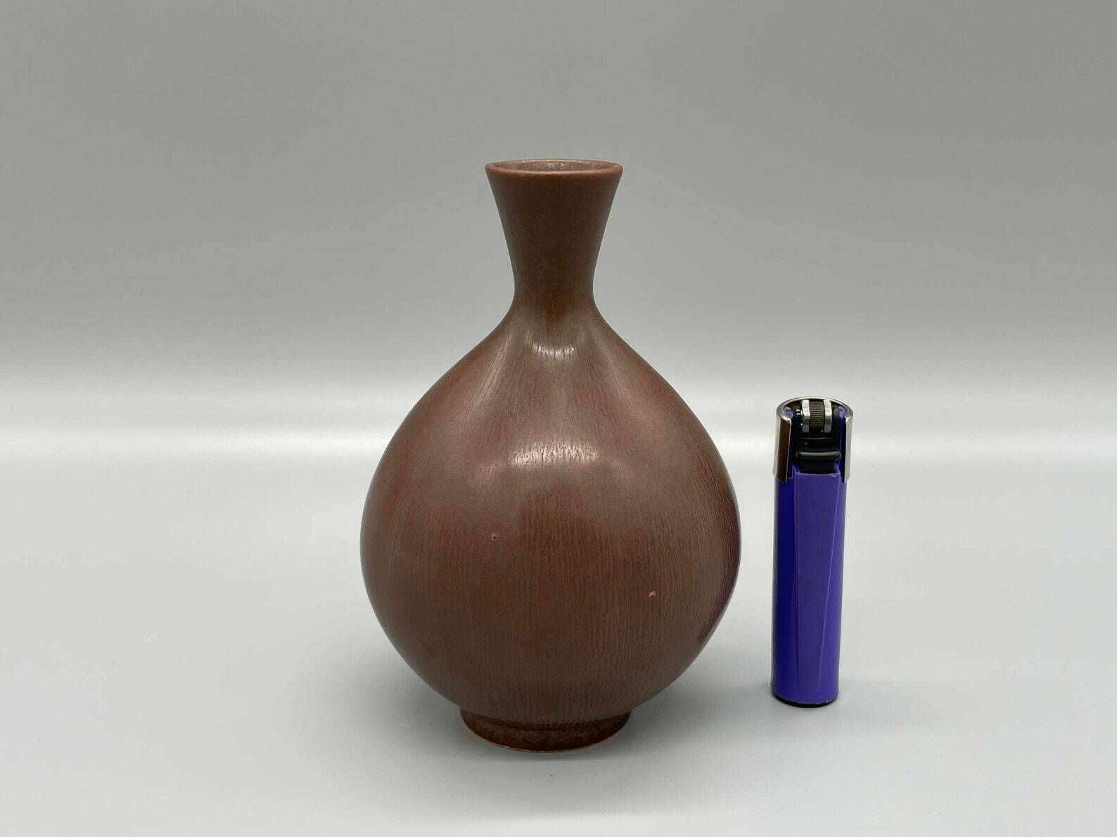 Bruno Karlsson Small Narrow Necked Vase, Stoneware, Sweden 1960s photo for sale
