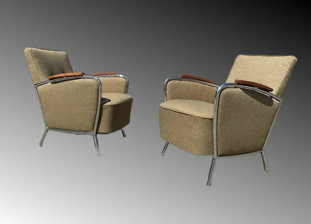 Bauhaus Style Armchairs By Joseph Perestegi, 1960s Set Of 2 photo for sale