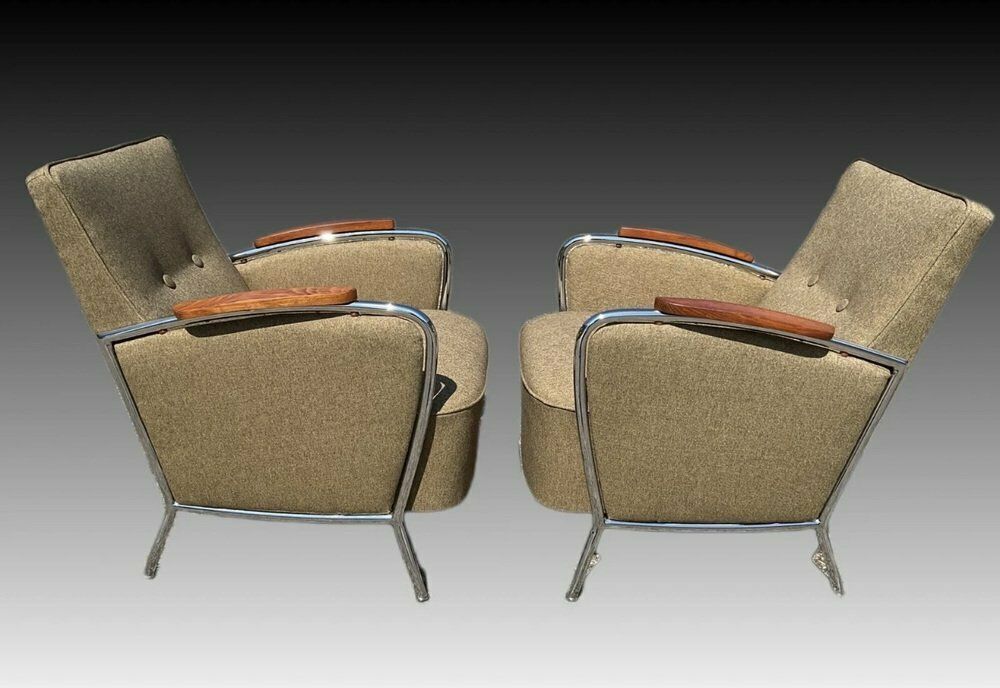 photo for sale Bauhaus Style Armchairs By Joseph Perestegi, 1960s Set Of 2
