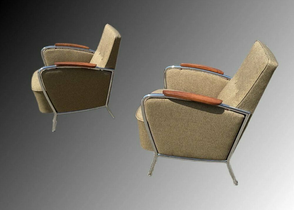 Furniture Bauhaus Style Armchairs By Joseph Perestegi, 1960s Set Of 2 photo