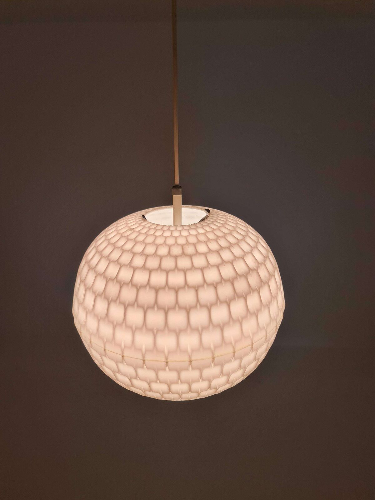 Diamond Pendant Lamp By Aloys Gangkofner, For Erco France, 1970s photo vintage