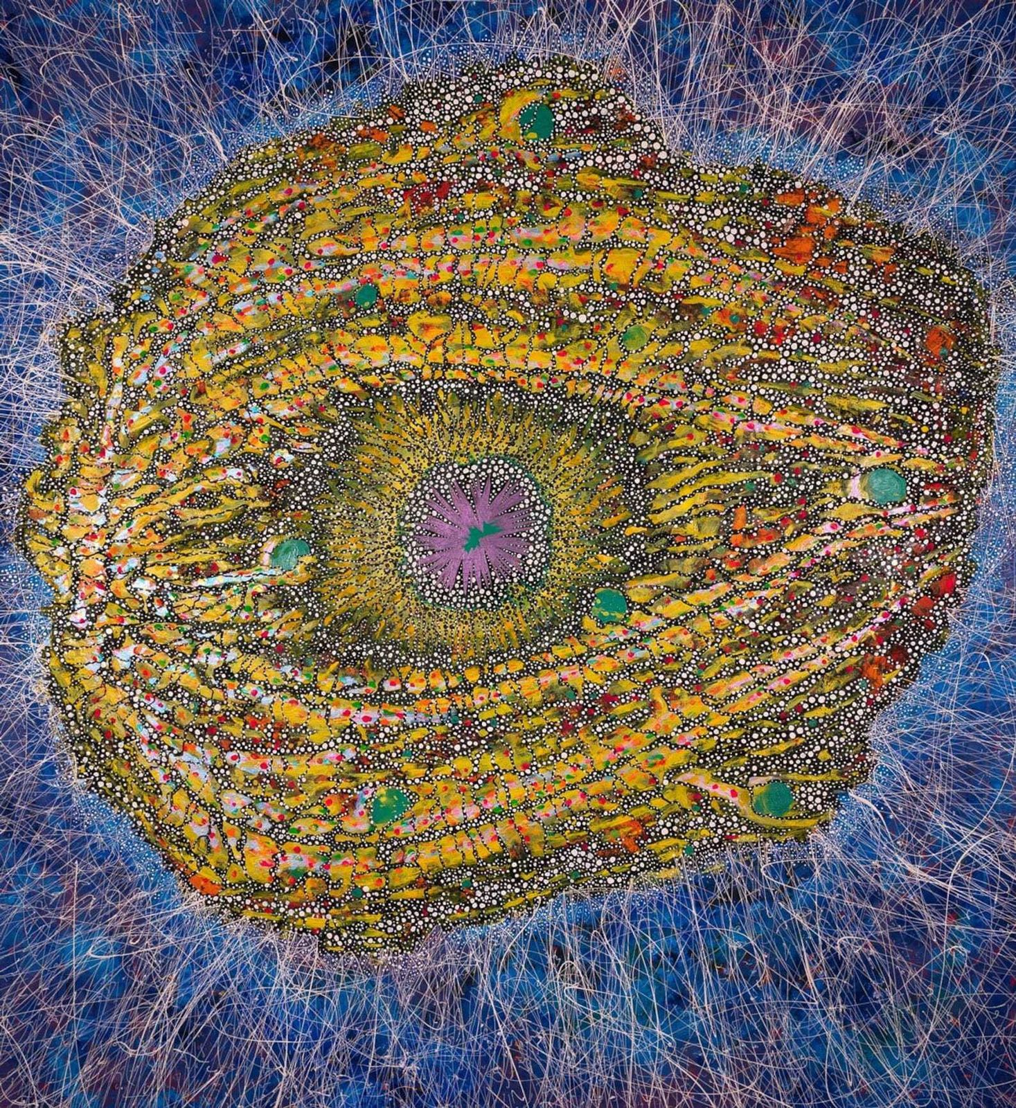 Eye Of God, Alexander Charistos, Signed, Oil On Canvas 2001