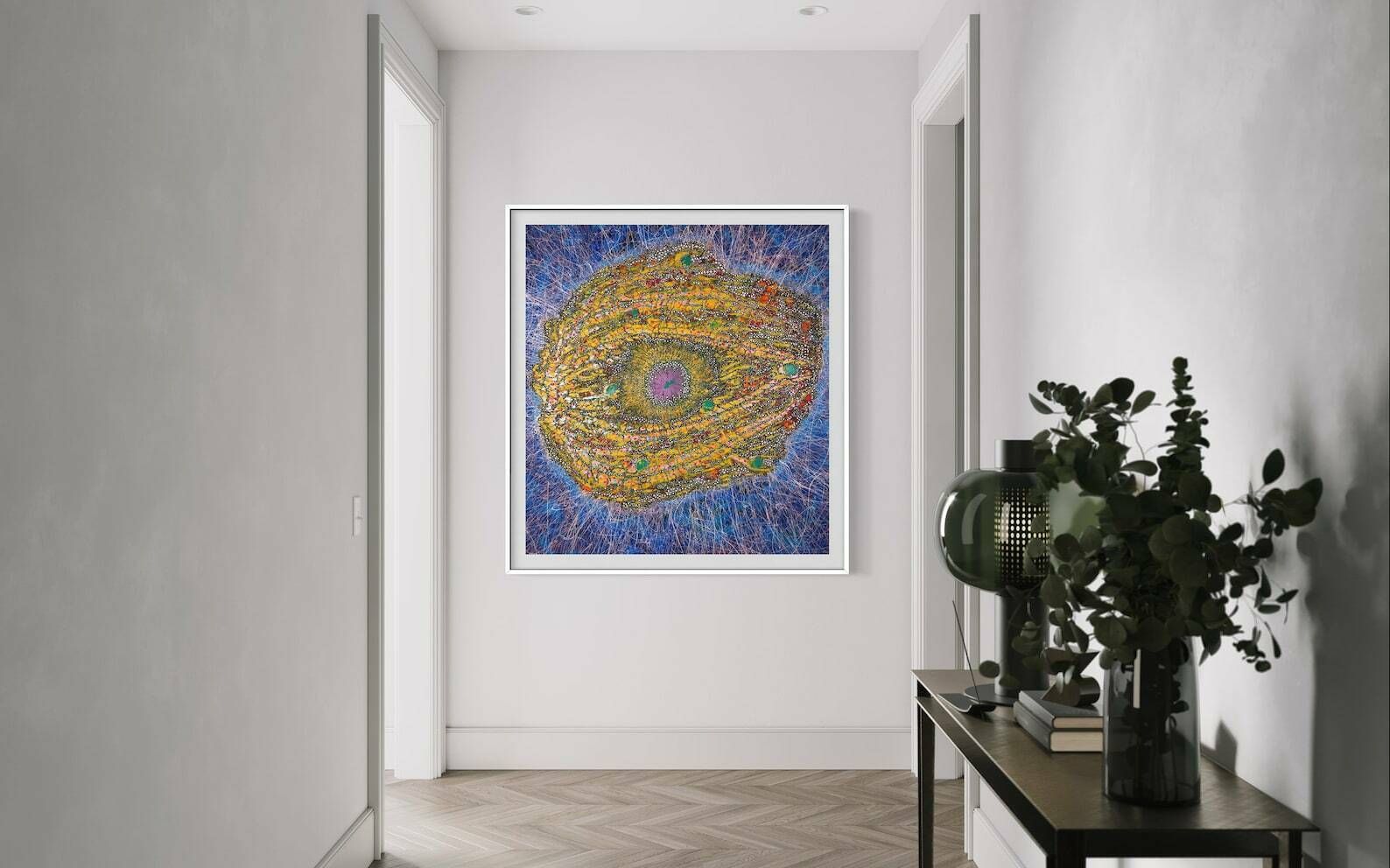 photo furniture Eye Of God, Alexander Charistos, Signed, Oil On Canvas 2001