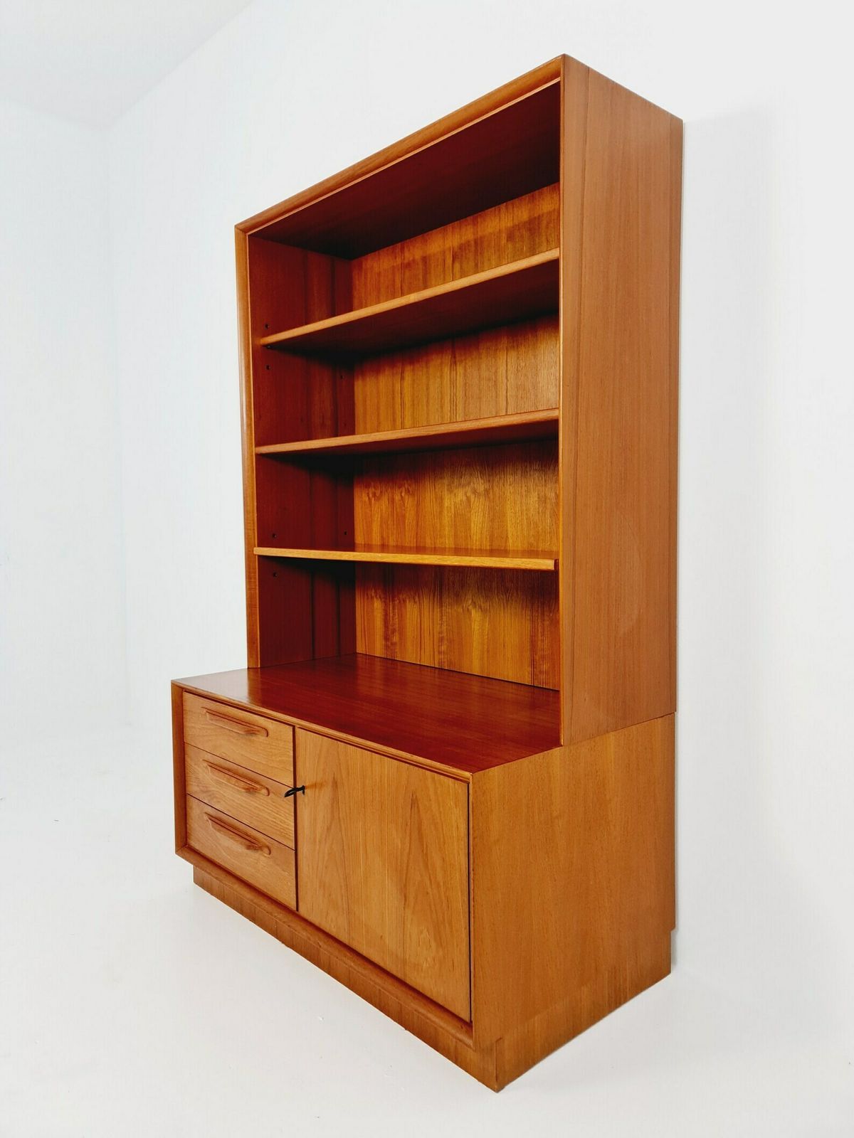 Scandinavian Bookshelf With Chest Of Cabinet Teak Veneer From The 60s By Strobeck Danish Design photo for sale
