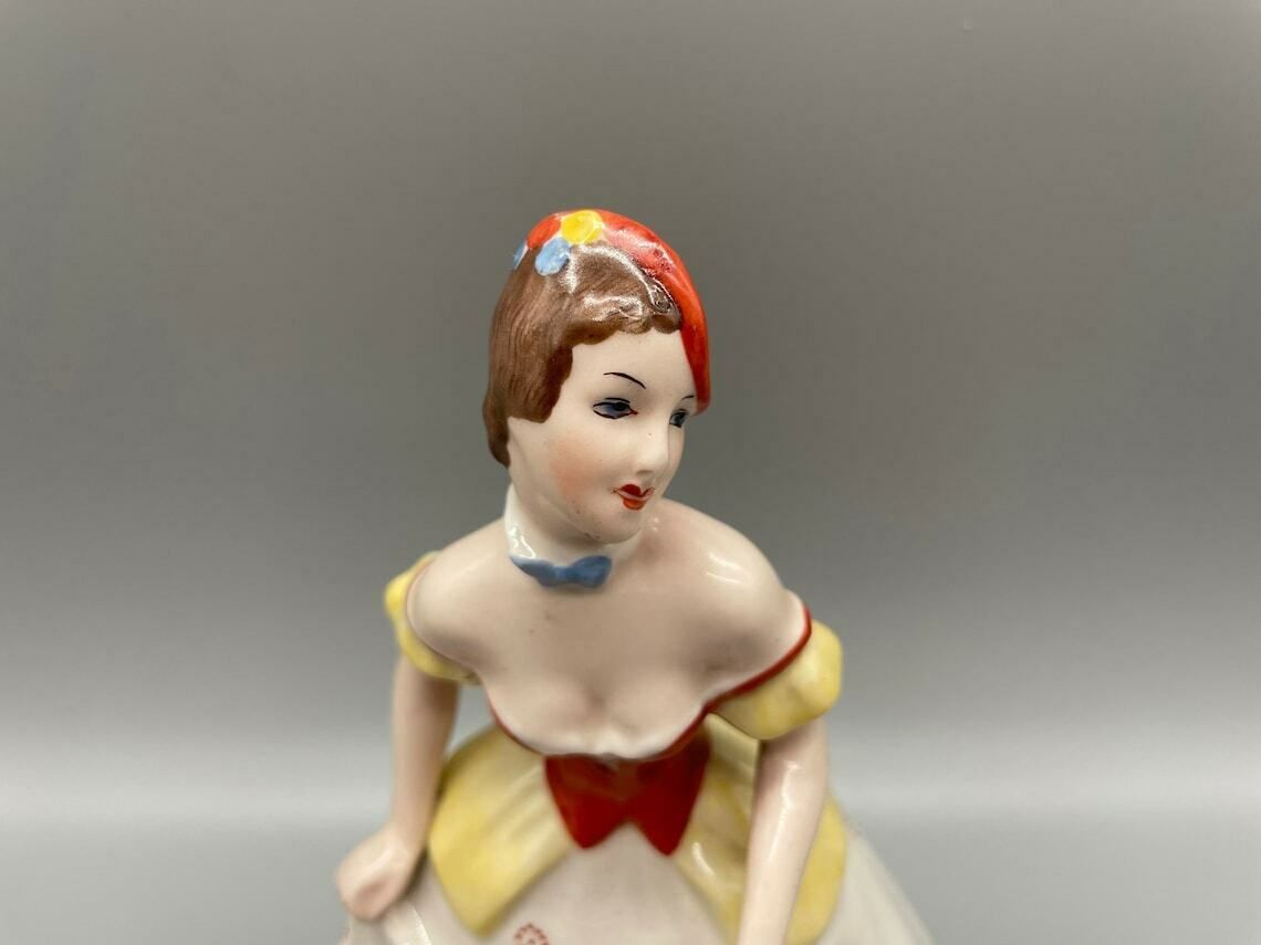 Lady In Biedermer Costume By Royal Dux, Czech Republic Around photo buy