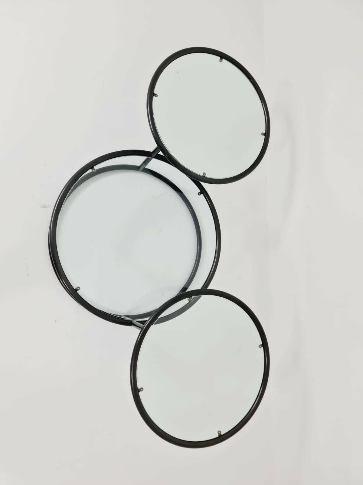 Mid Century Black Three Tier Swivel Coffee Table By Milo Baughman photo vintage