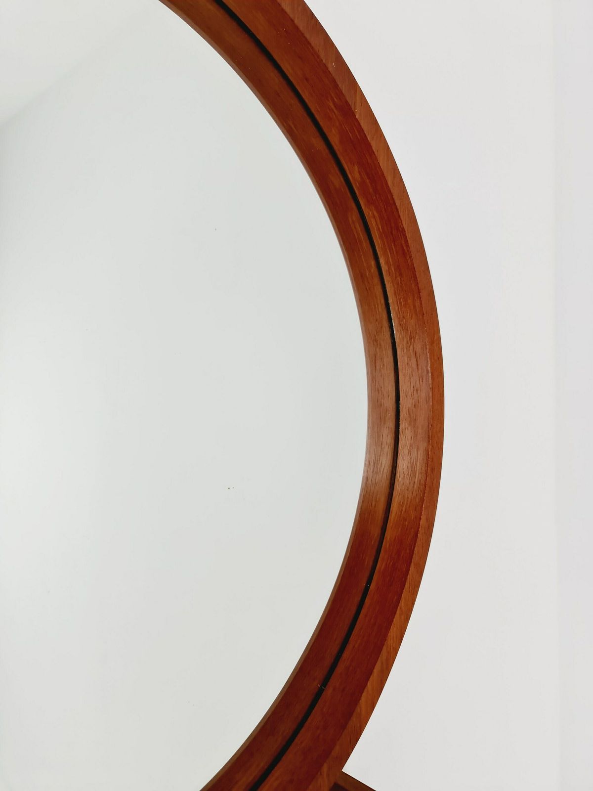 Mid Century Teak German Teak Mirror With Teak Shelf By Münchner Zier, 60s photo 732.0