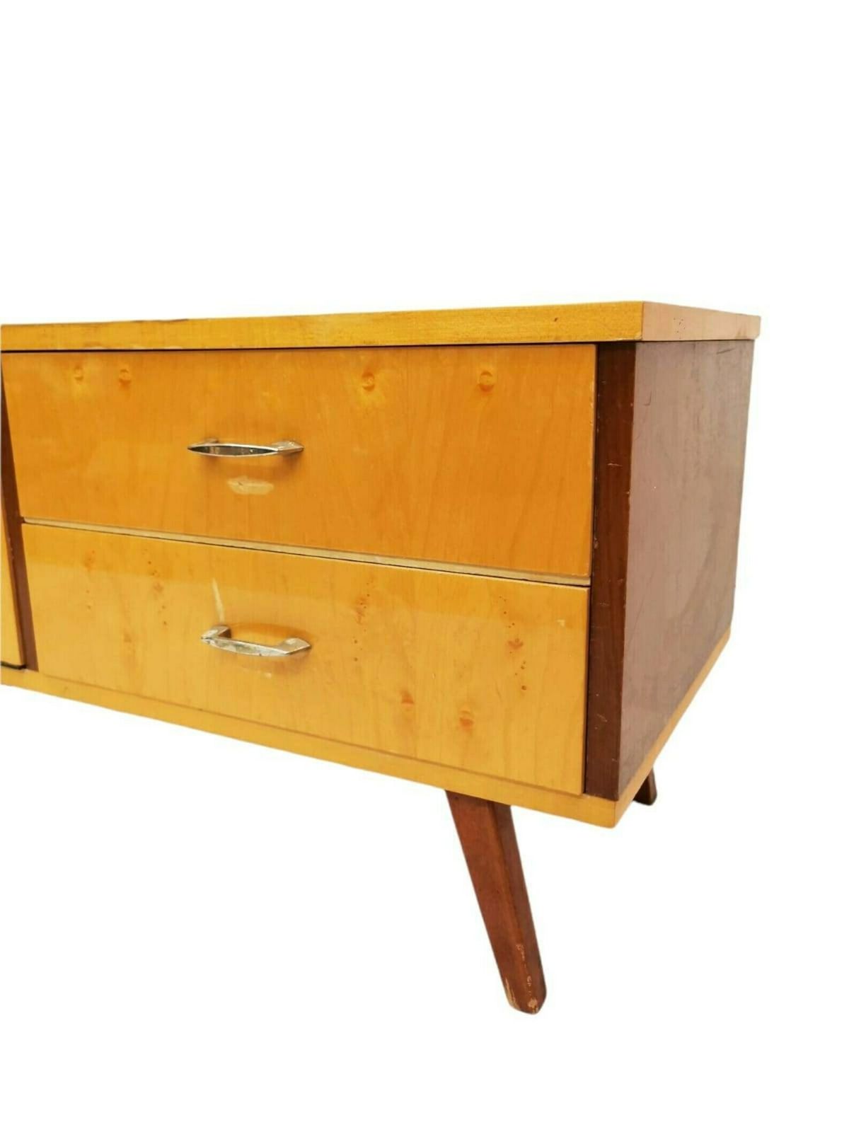Mid Century Modern Vintage Maple Tree Side Board  Desser Or Chest Of Drawers Which Were Designed And Manufactured, 1960s, Italy Rome photo Furniture