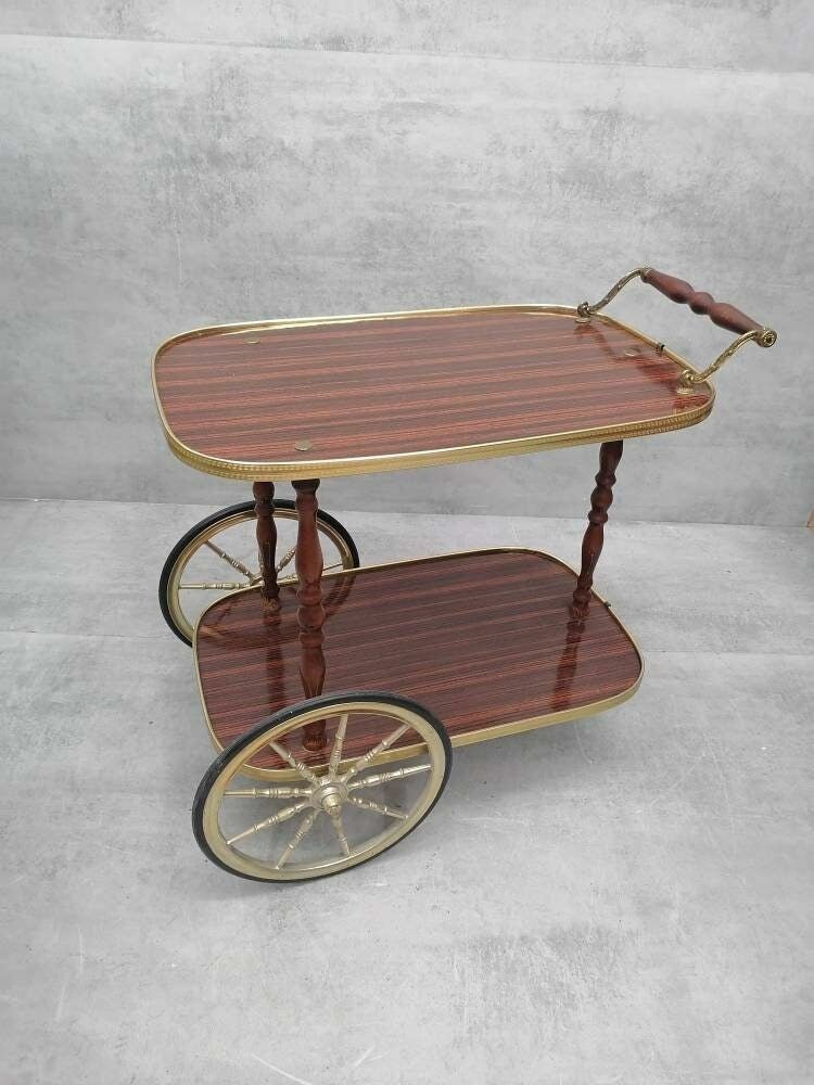 Mid Century Vintage Serving Trolley Bar Tea Service Trolley 1960s