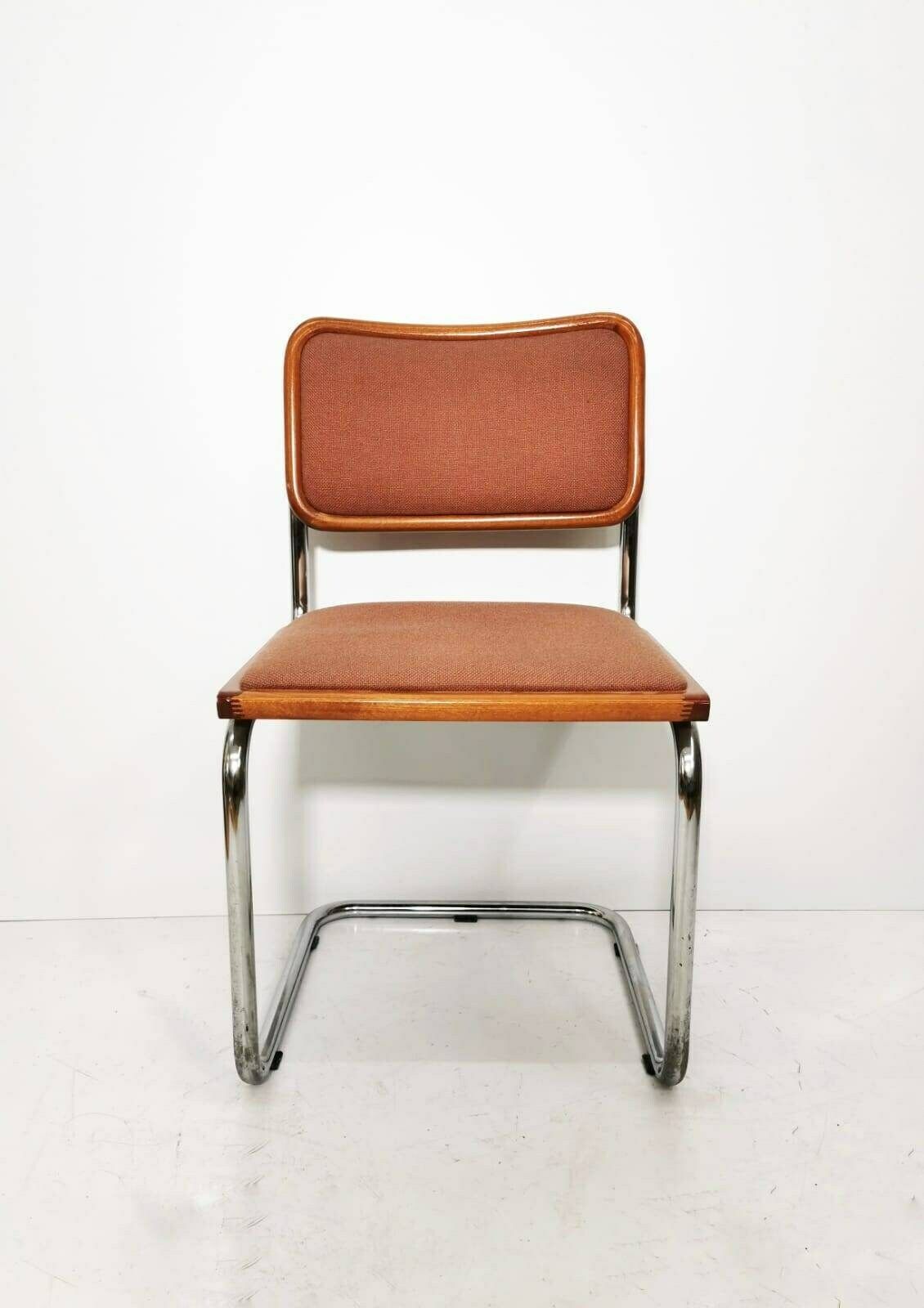 1 Of 2 Marcel Breuer B32 Upholstered Cesca Chair, Bauhaus Design By Bene photo for sale