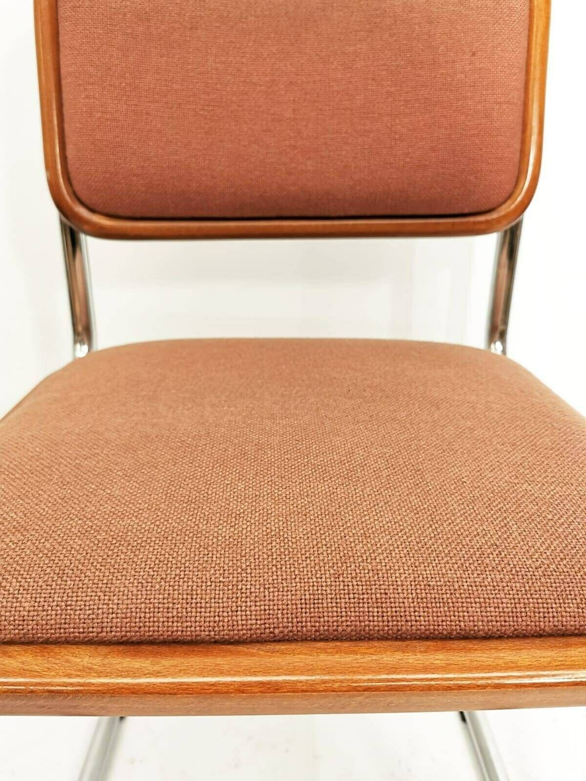1 Of 2 Marcel Breuer B32 Upholstered Cesca Chair, Bauhaus Design By Bene photo vintage