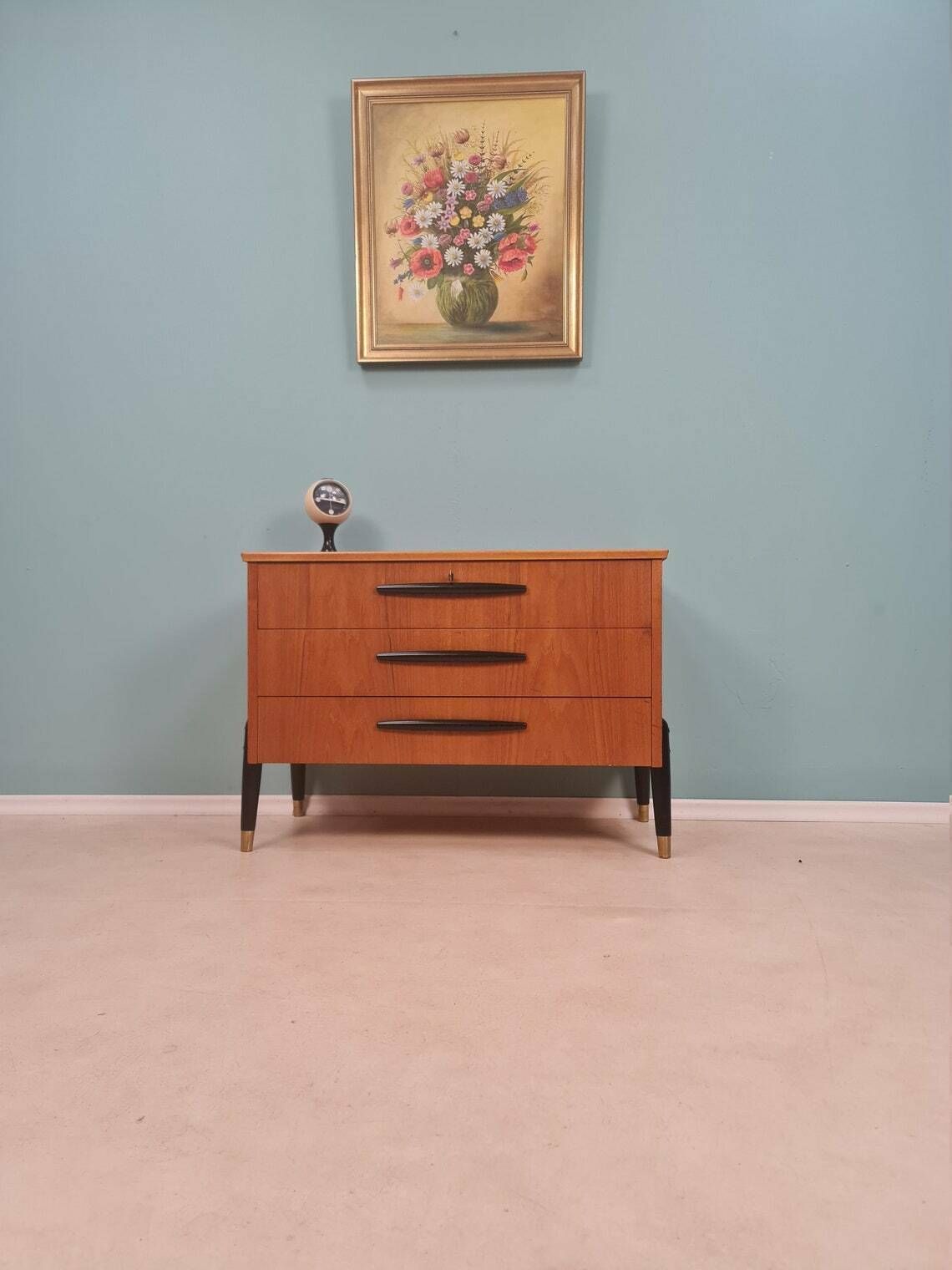 Midcentury Swedish Chest Of Drawers / Drawers Cabinet Teak By Bröderna Gustafsson, 1960s