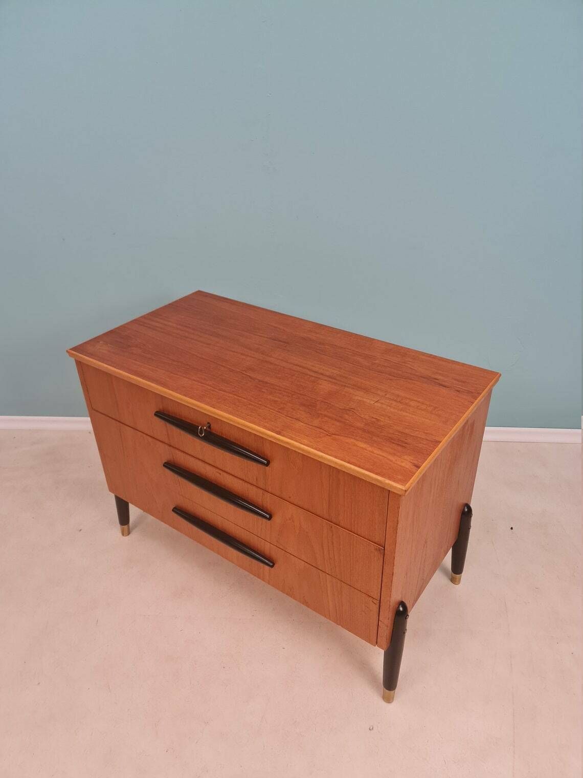 Midcentury Swedish Chest Of Drawers / Drawers Cabinet Teak By Bröderna Gustafsson, 1960s photo for sale