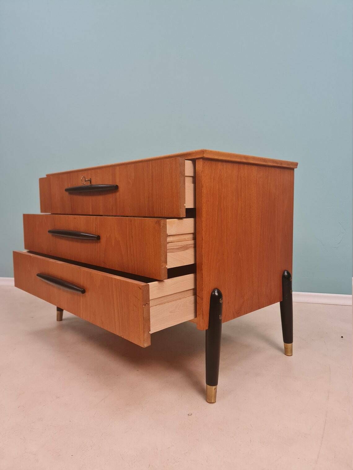 Midcentury Swedish Chest Of Drawers / Drawers Cabinet Teak By Bröderna Gustafsson, 1960s photo Furniture
