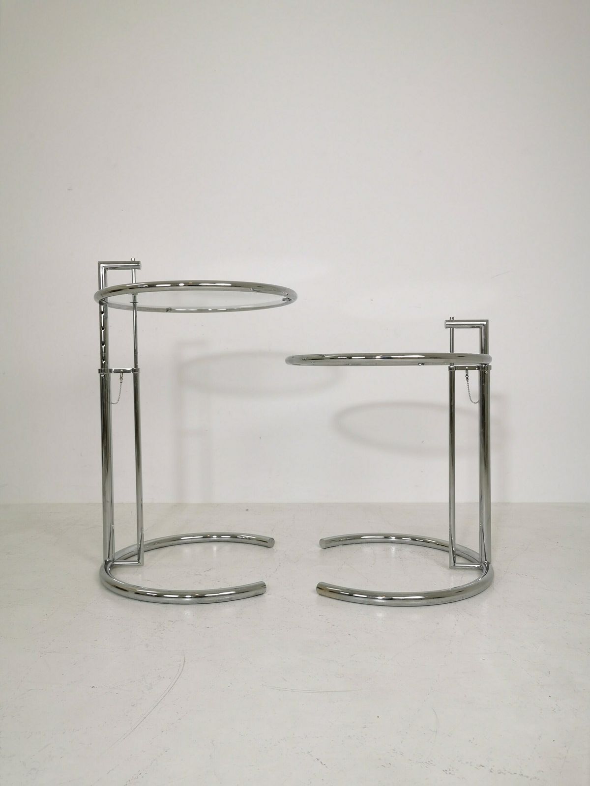 1 Of 2 Mid Century Vintage Style Of The Adjustable Table E 1027 By Eileen Gray Italy 1990s photo furniture