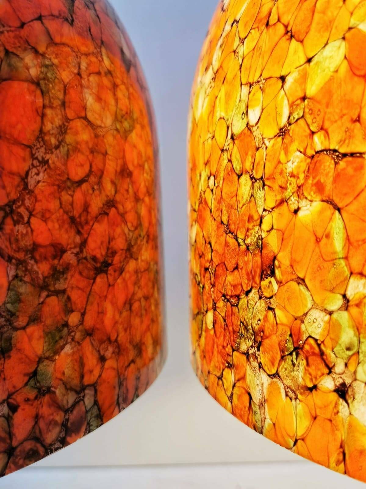 photo furniture Pair Of Glass And Brass Table Lamps By Peil & Putzler Germany 1970s