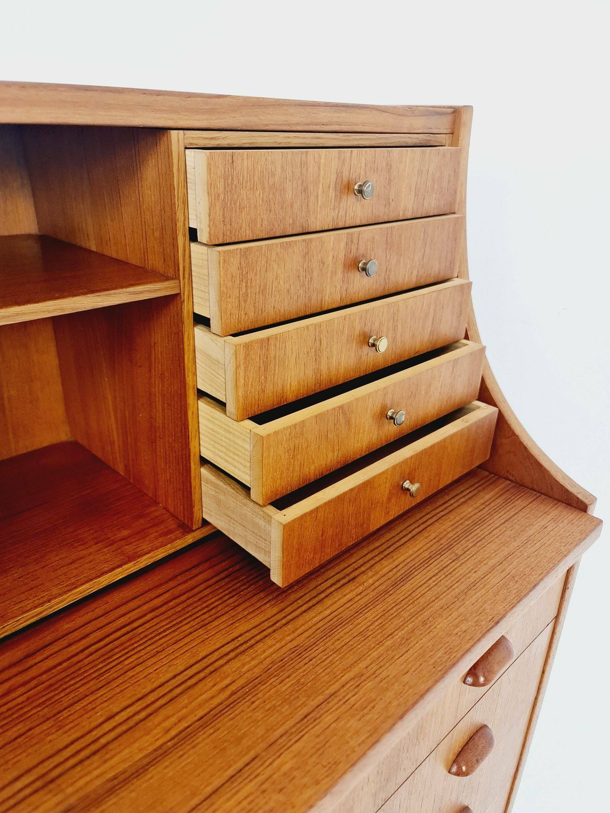 Midcentury Vintage Teak Secretary / Vanity /Make Up Table By Arne Wahl Iversen 1960s photo buy