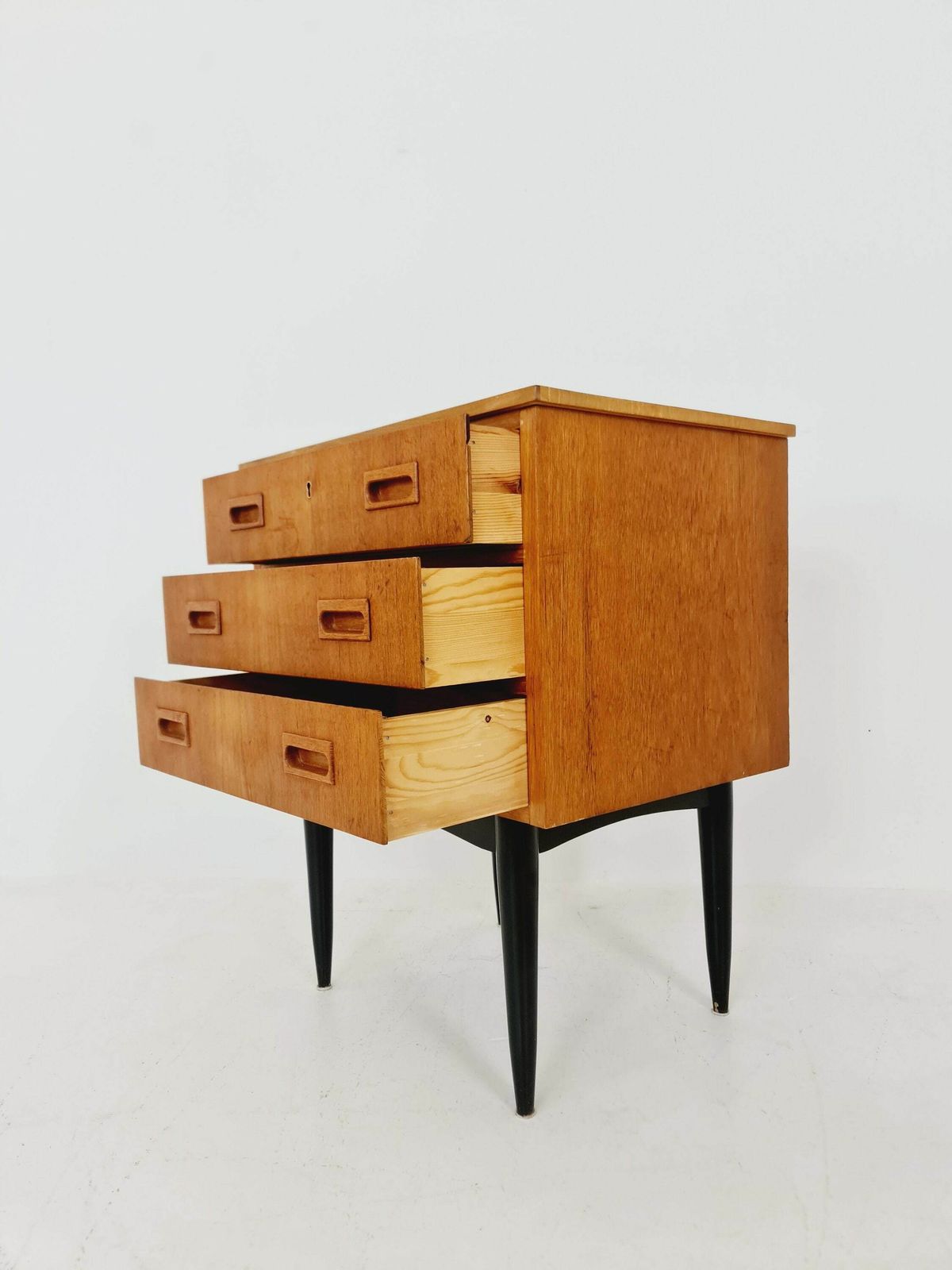Midcentury Danish Design Chest Of Drawers / Drawer Dresser /3 Drawers Cabinet, 1960s photo vinterior