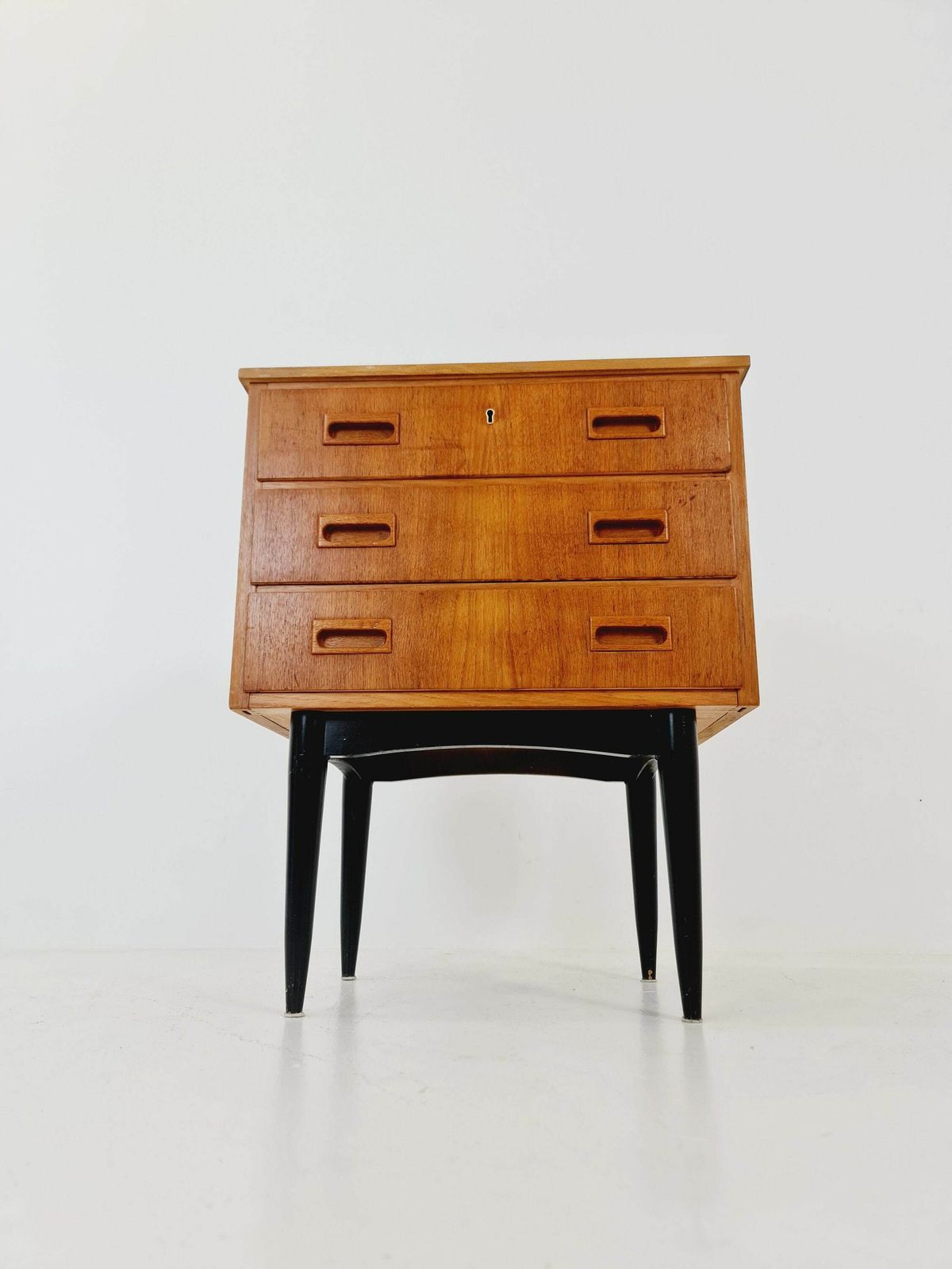 photo furniture Midcentury Danish Design Chest Of Drawers / Drawer Dresser /3 Drawers Cabinet, 1960s