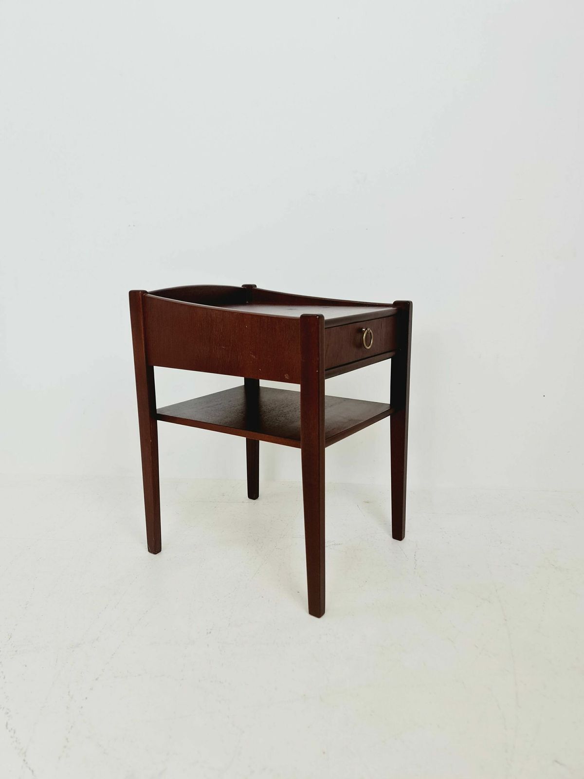 Midcentury Swedish Mahogany Nightstand / Bedside Table, 1960s photo vintage