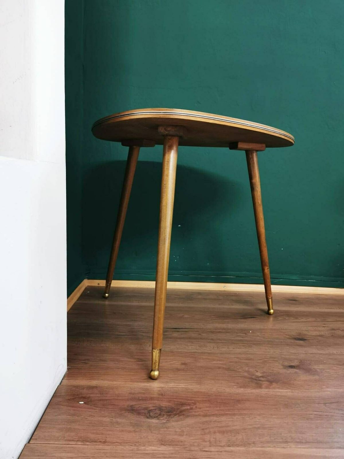 Vintage Wooden Top West German Coffee Table Boho Mid Century Modern 1960s photo Furniture