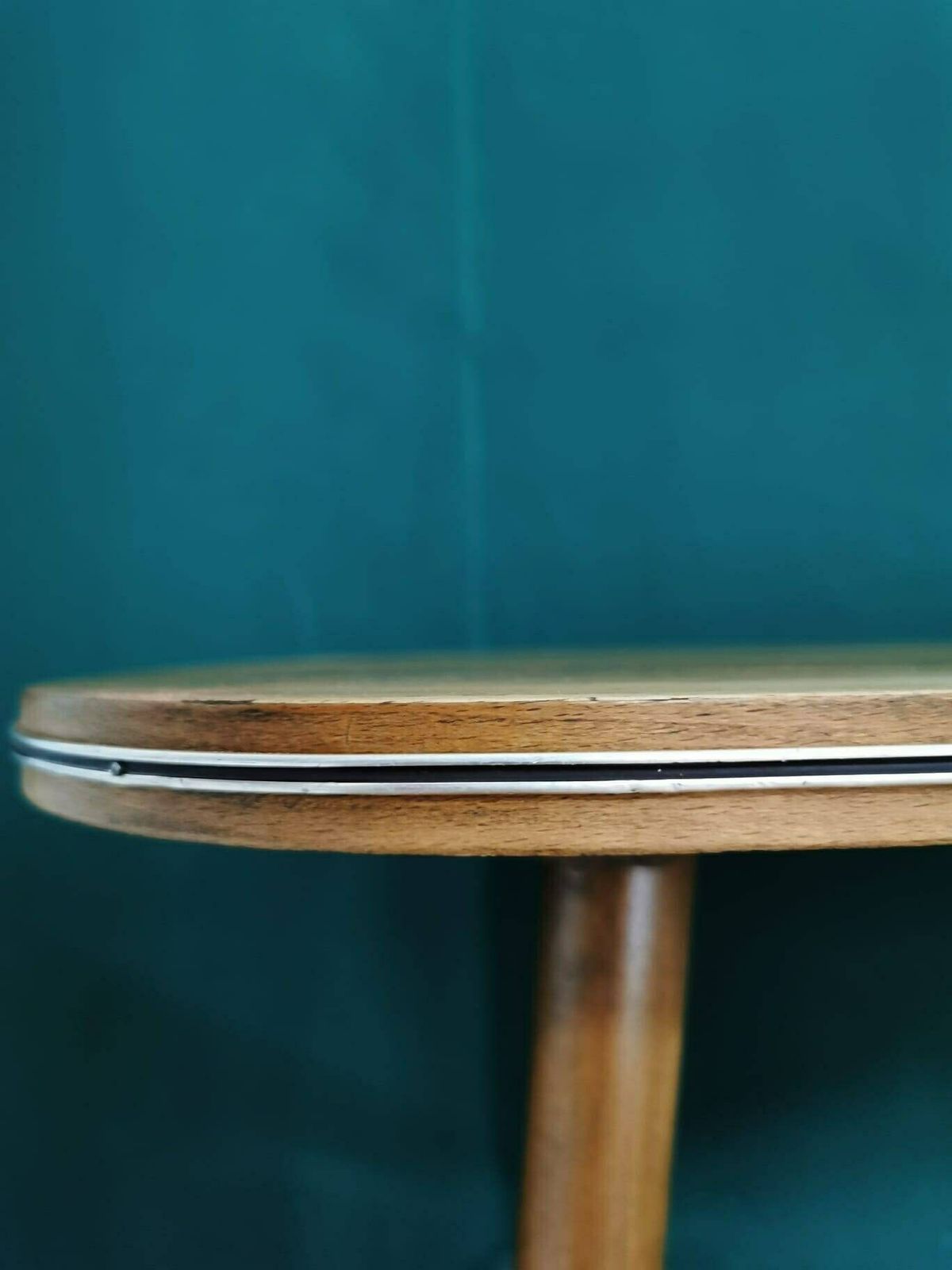 Vintage Wooden Top West German Coffee Table Boho Mid Century Modern 1960s photo 323.0