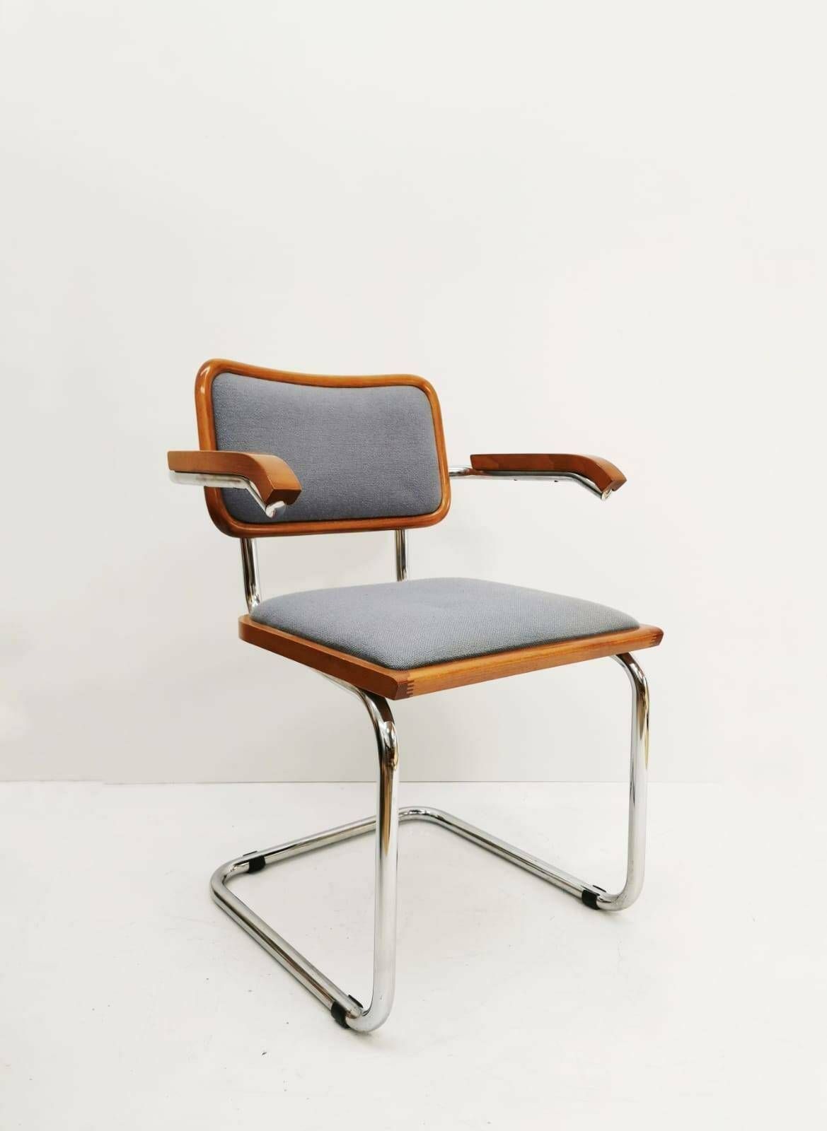 Marcel Breuer B32 Upholstered Cesca Armchair, Bauhaus Design By Bene