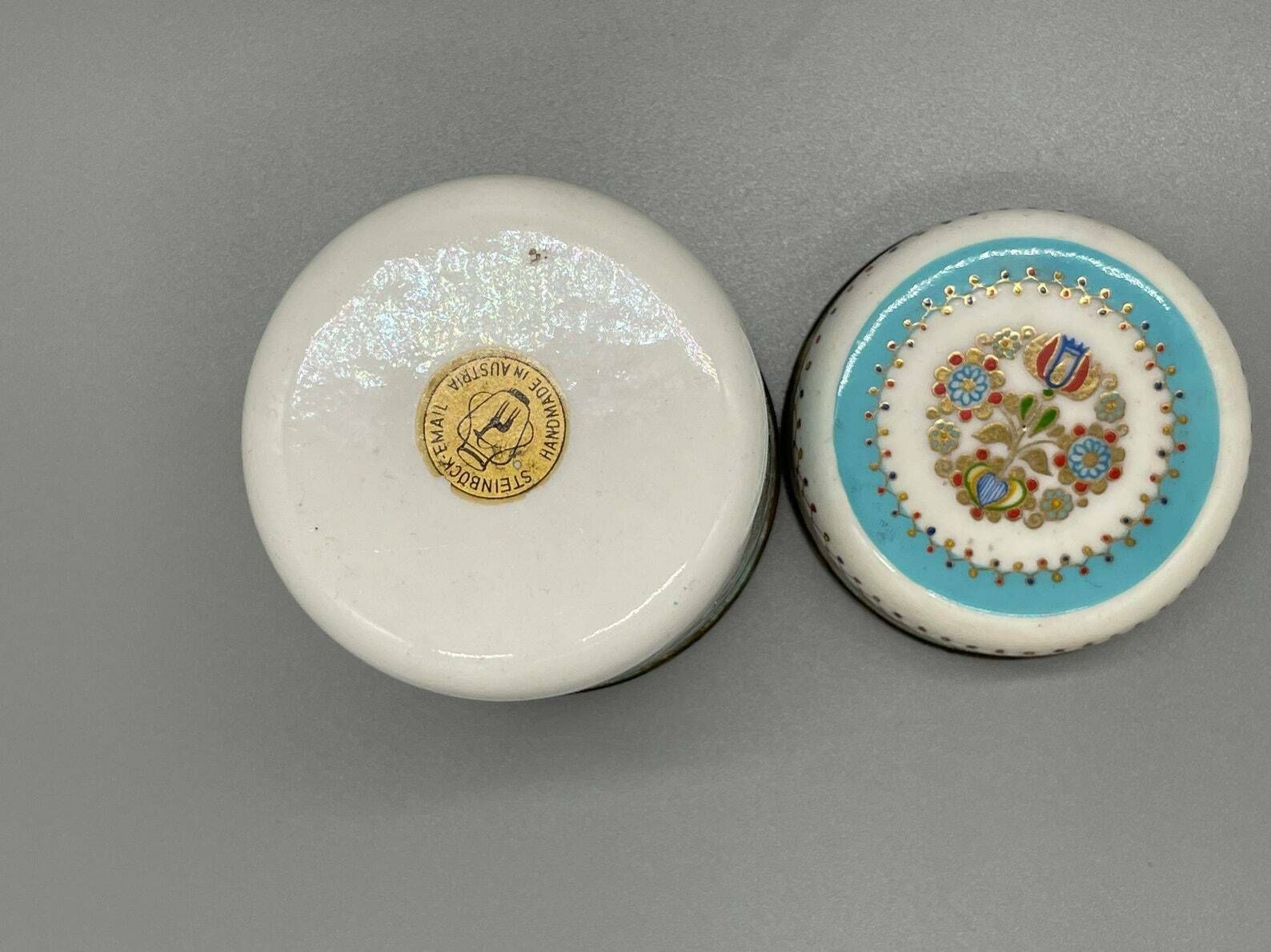 Steinböck Enamel Lidded Box With Four Birds 24 Carat Gold, Vienna, 1960s photo vinterior