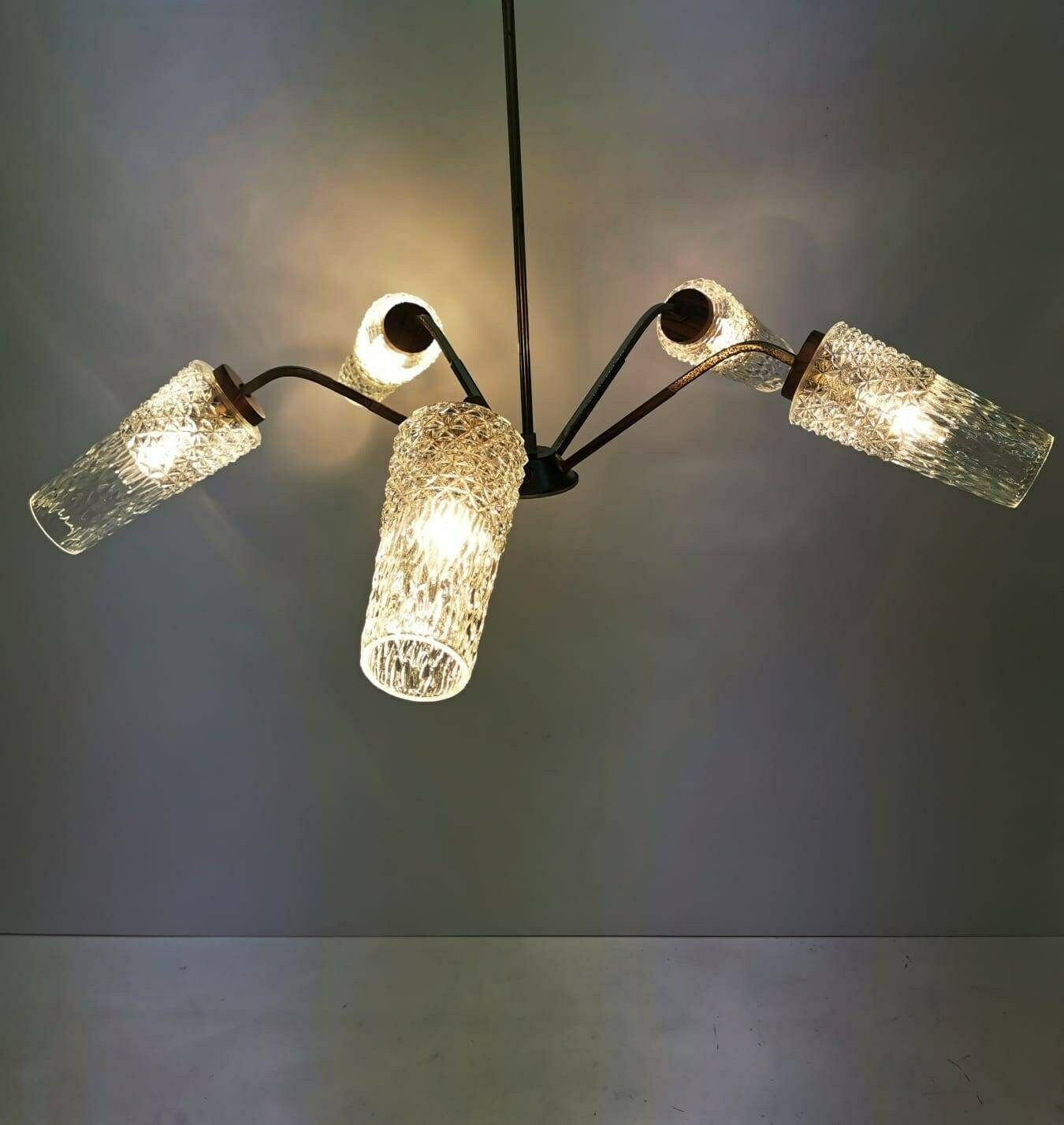 Beautiful Large Mid Century Pendant Lamp In Danish Design From The 1960s. photo furniture