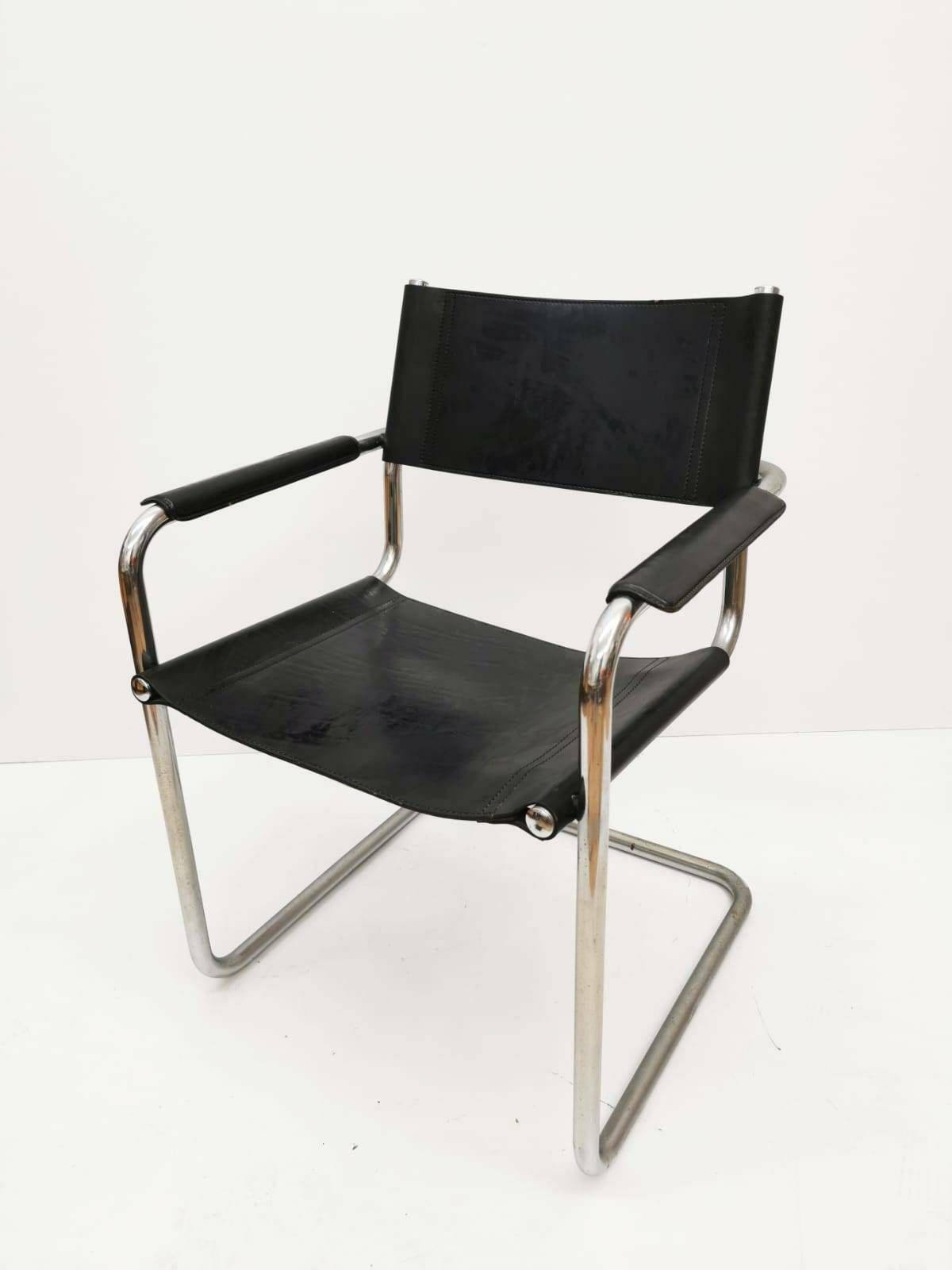 1 Of 6 Black Model Mg5 Centro Studi Desk Chair By Mart Stam & Marcel Breuer 1970s photo furniture