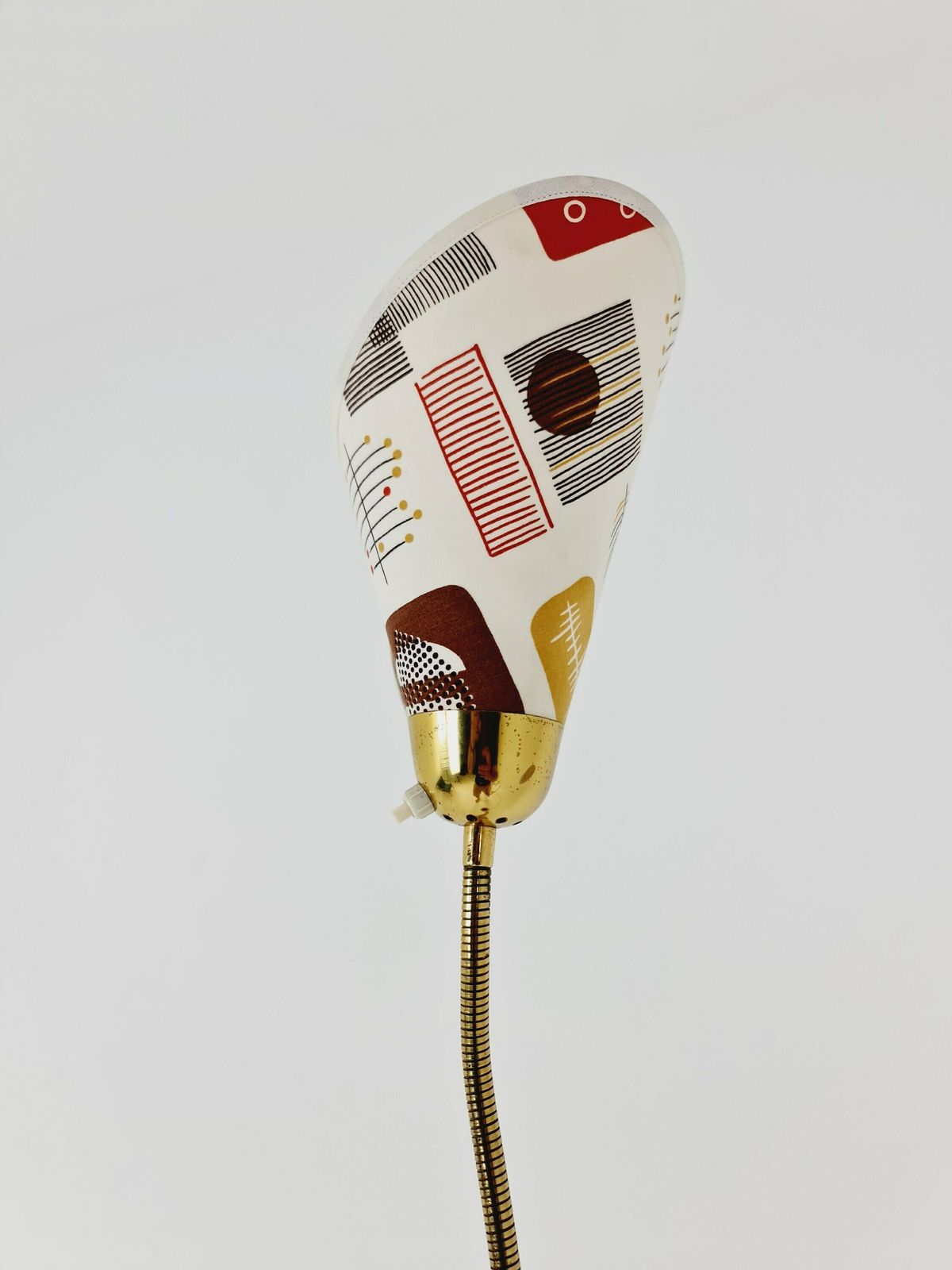 German Modern Flex Arm Brass Floor Lamp, Tütenlampe From The 50s photo furniture