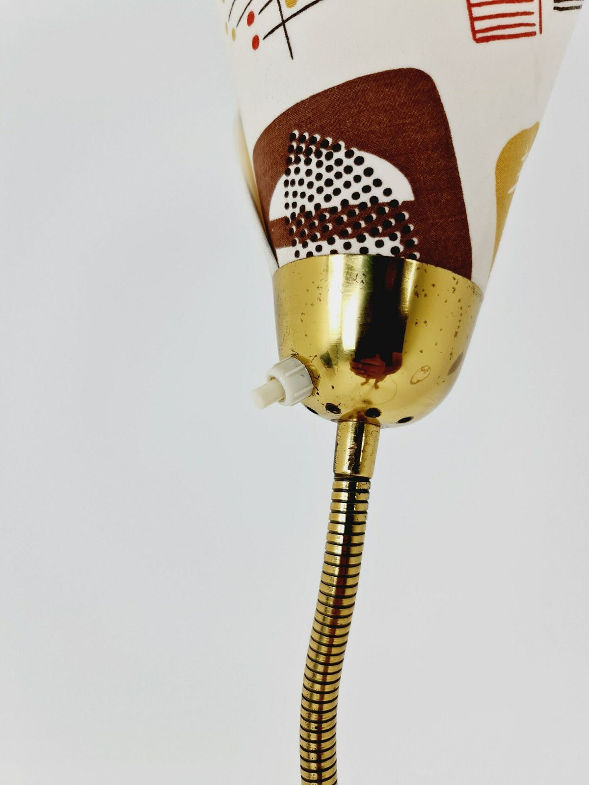 German Modern Flex Arm Brass Floor Lamp, Tütenlampe From The 50s photo for sale