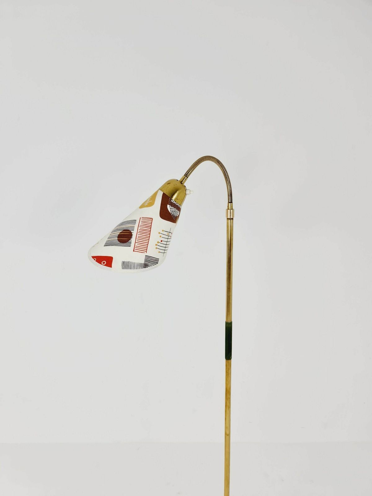 German Modern Flex Arm Brass Floor Lamp, Tütenlampe From The 50s photo buy
