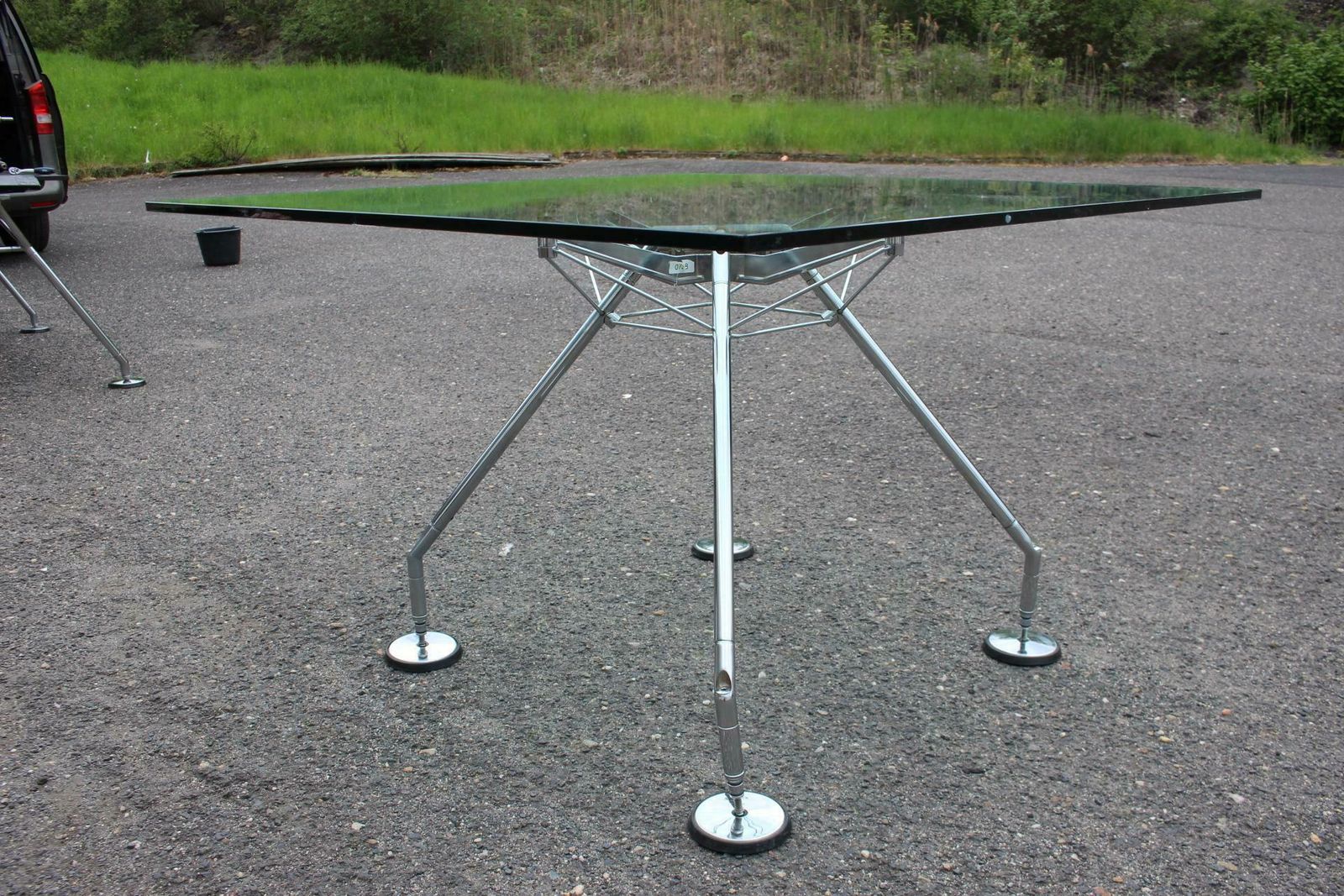 1970s Norman Foster Large Glass Table Model Nomos For Tecno, Italy photo furniture