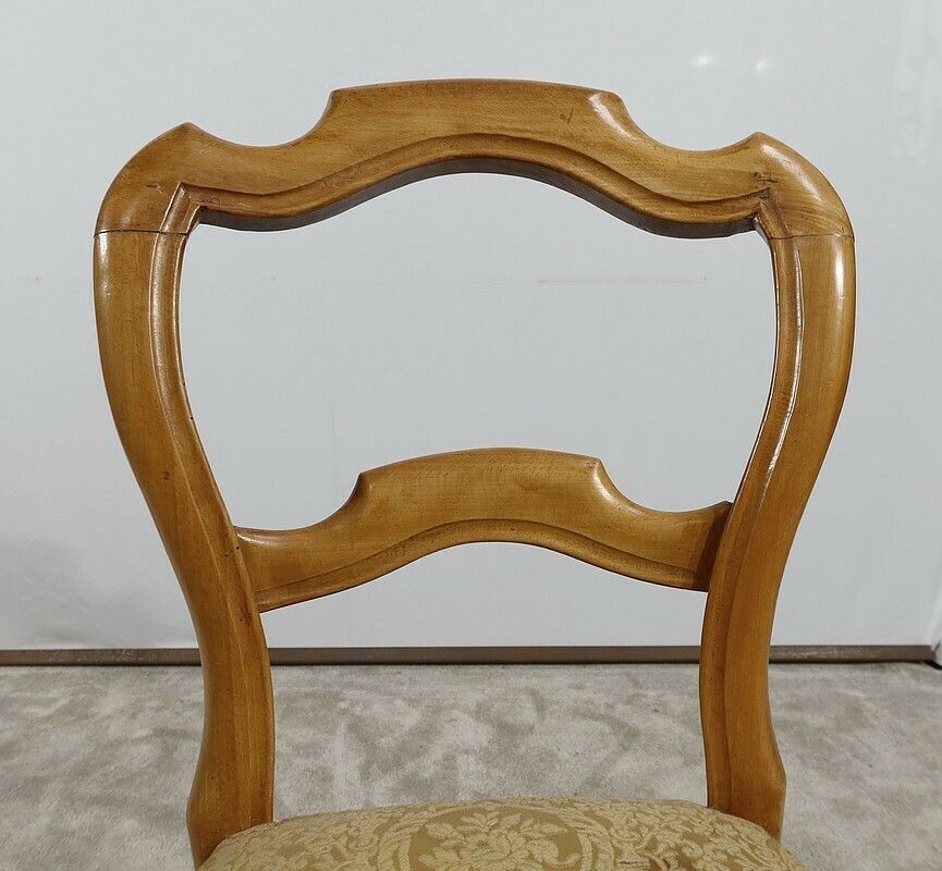 photo furniture Pair Of Chairs In Solid Beech, Louis Philippe, Late 19th Century