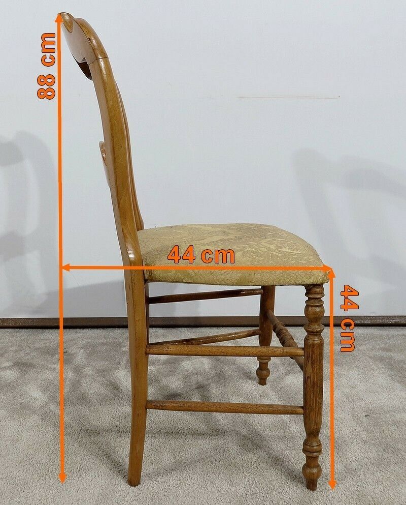 photo buy Pair Of Chairs In Solid Beech, Louis Philippe, Late 19th Century