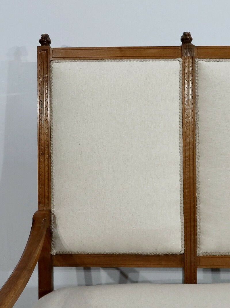 Rare Bench In Solid Walnut, Renaissance Style, Late 19th Century photo vintage