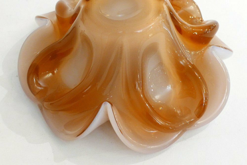 Large Sommerso Murano Glass Flower Ashtray, 1960s photo vintage