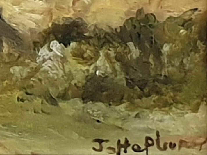 Oil On Board By Jane Hepburn. "The Harvest Field" photo for sale