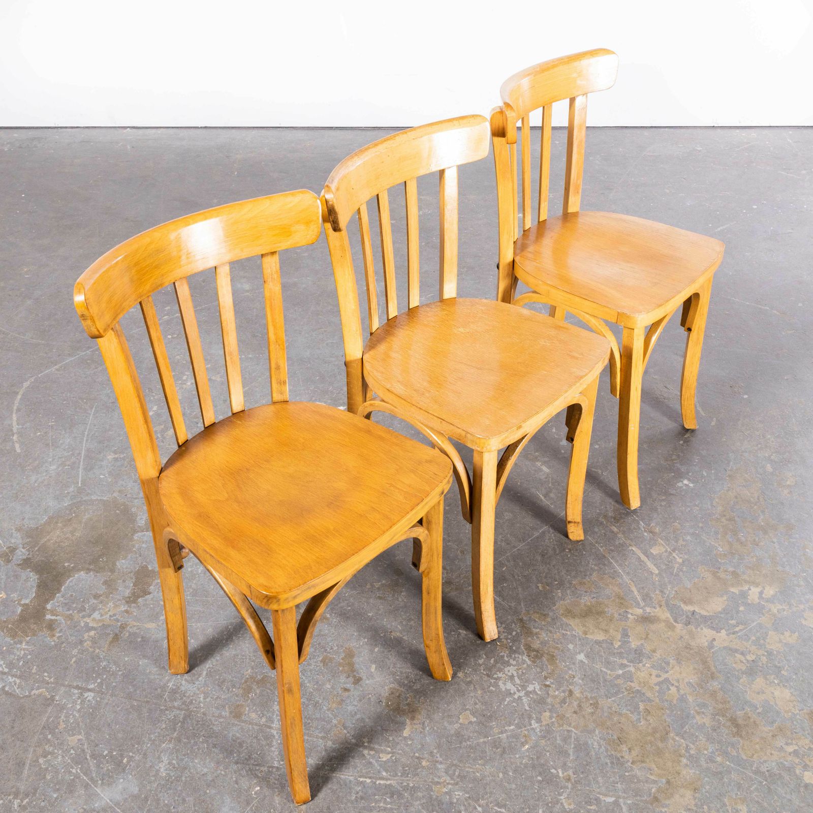1950’s Luterma Blonde Bentwood Dining Chairs – Set Of Three photo furniture
